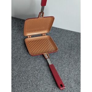 Red Copper Flipwich Hot Sandwich Panini Maker, Campfire Grilled Cheese